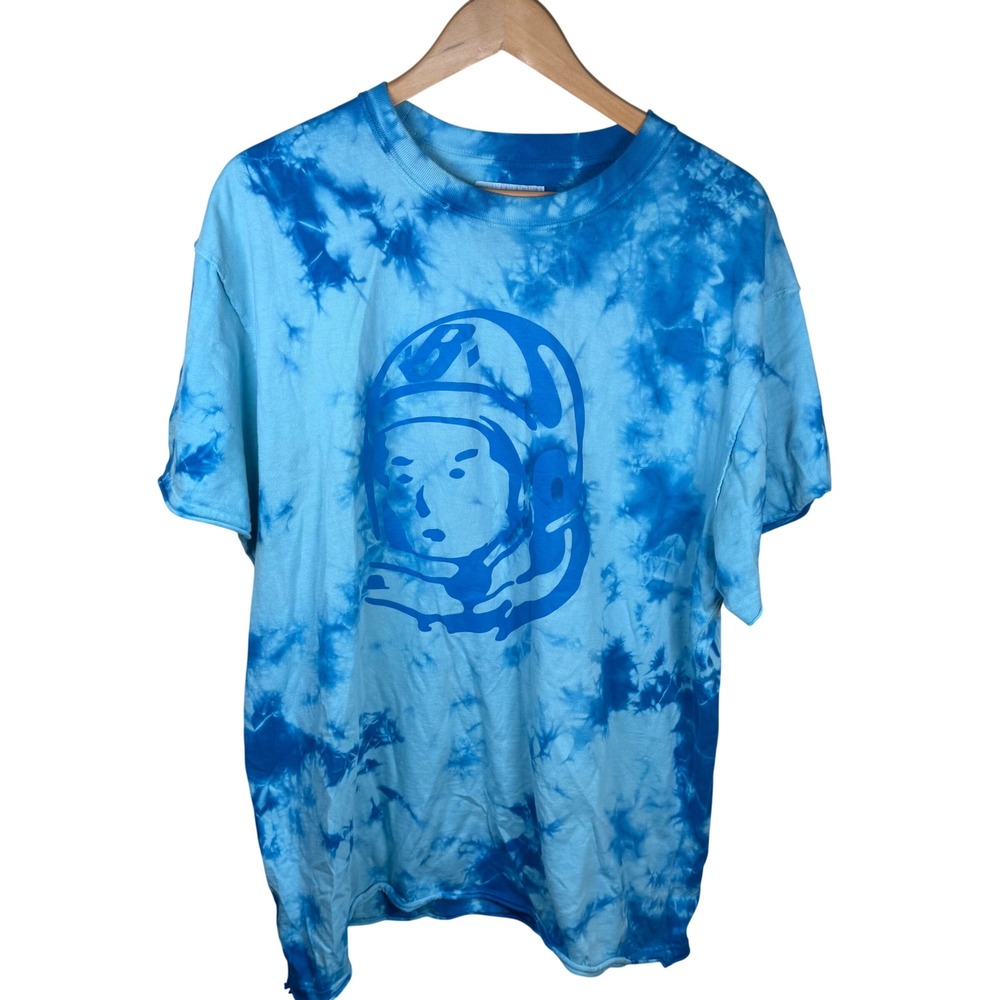 Billionaire Boys Club Astro Tshirt Men XL Blue Tie Dye Helmet Graphic Streetwear